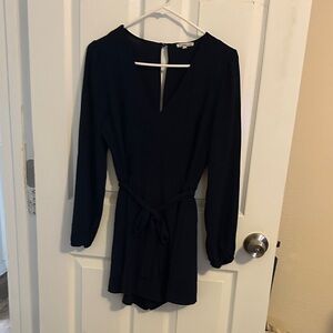 Charlotte Russe Blue Long Sleeve Romper